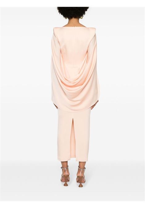  Pink satin cape maxi dress - women ALEX PERRY | D1209RE24PCH