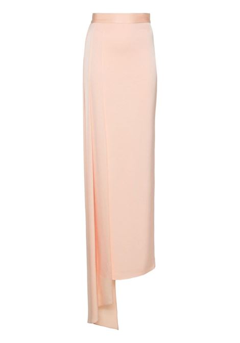Peach pink draped-detail maxi skirt - women ALEX PERRY | S0158RE24PCH