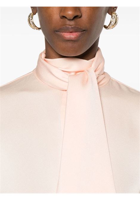 Peach rose long-sleeve satin shirt - women ALEX PERRY | T0191RE24PCH