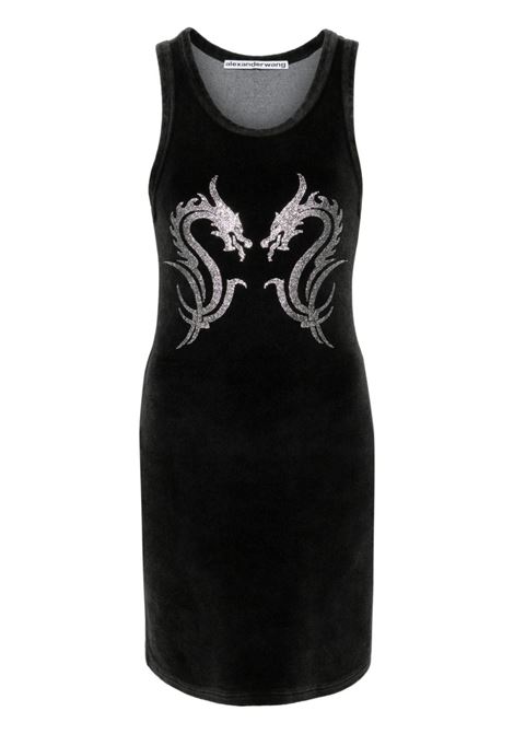 Black Dragon Hotfix mini dress - women