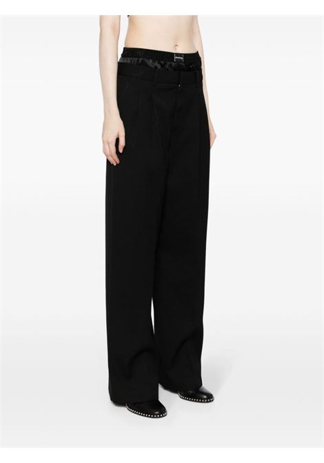 Pantaloni con design a strati in nero - donna ALEXANDER WANG | 1WC1244674001