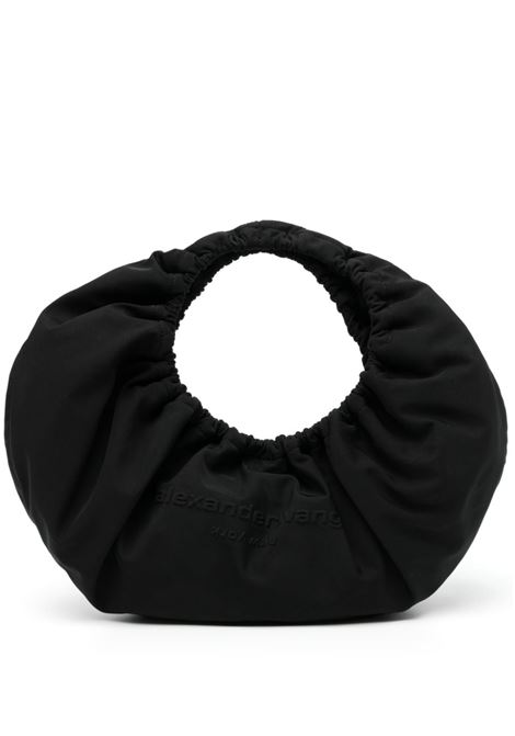 Black crescent medium hand bag - women