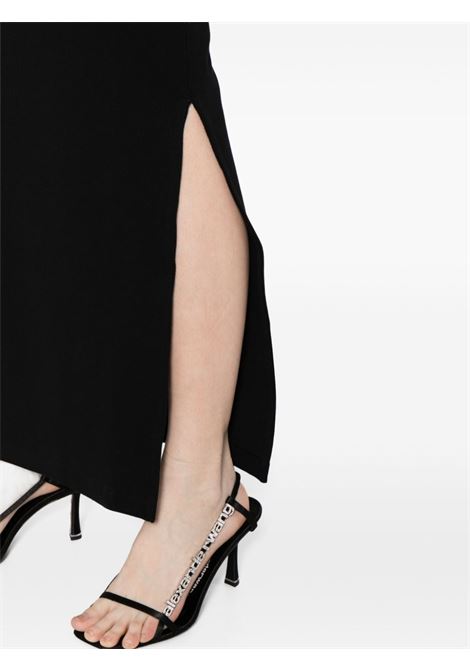 Black logo-embossed skirt - women ALEXANDER WANG | 4CC2245058001