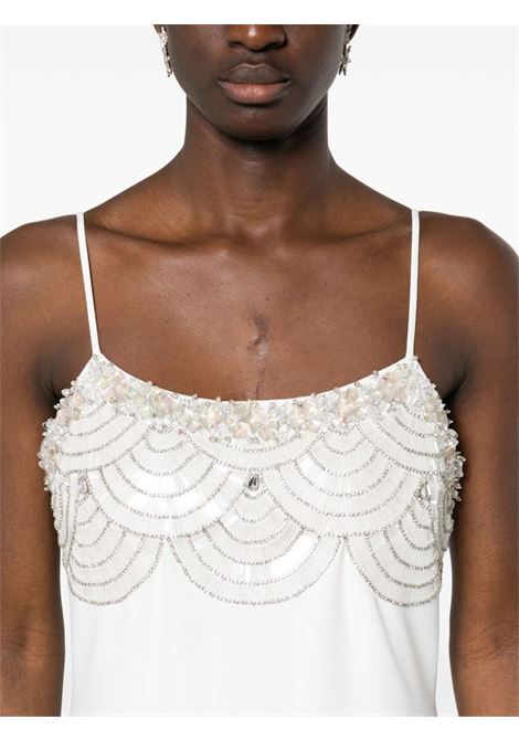 Off white crystal-embellishment dress - women AMEN | AMS24520081