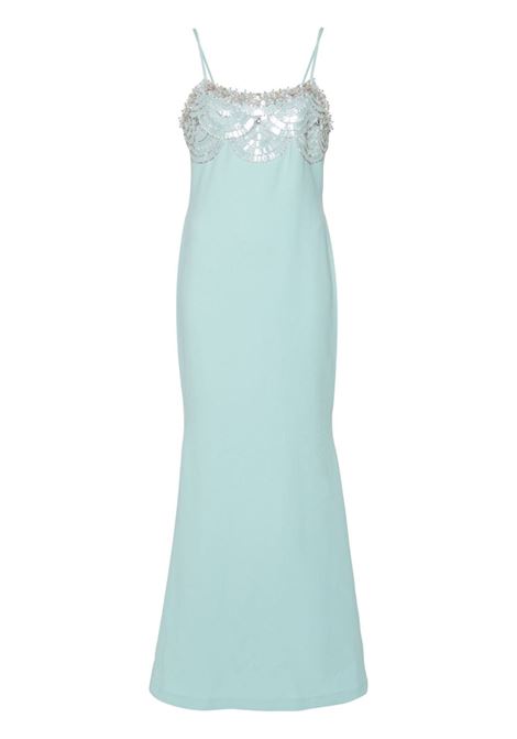 Aqua green crystal-embellishment dress - women AMEN | AMS24520158