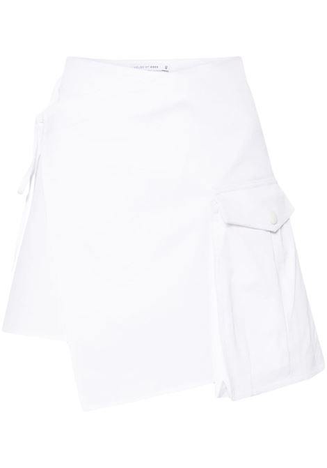 White asymmetric mini skirt - women