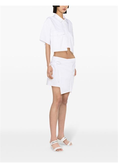White asymmetric mini skirt - women AMEN | HMS24301600