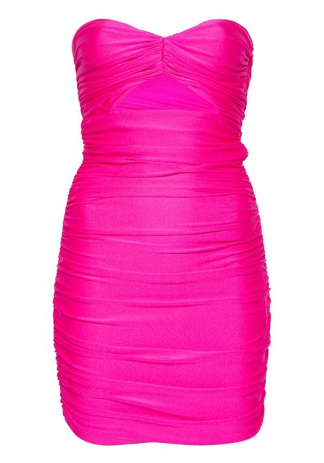 Fuchsia pink ruched strapless mini dress - women AMEN | Dresses | HMS24413033