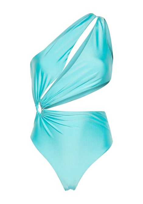 Costume intero con cut-out in azzurro - donna