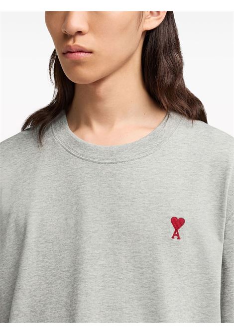 T-shirt con ricamo Ami de Coeur in grigio - unisex AMI PARIS | BFUTS0057260951