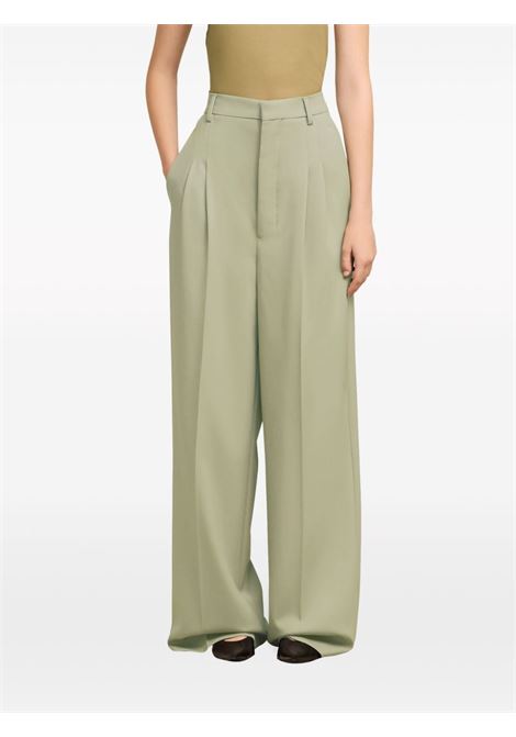 Beige Double-pleat twill trousers, AMI