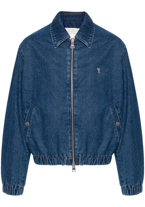 Blue Ami de Coeur-plaque denim jacket - men