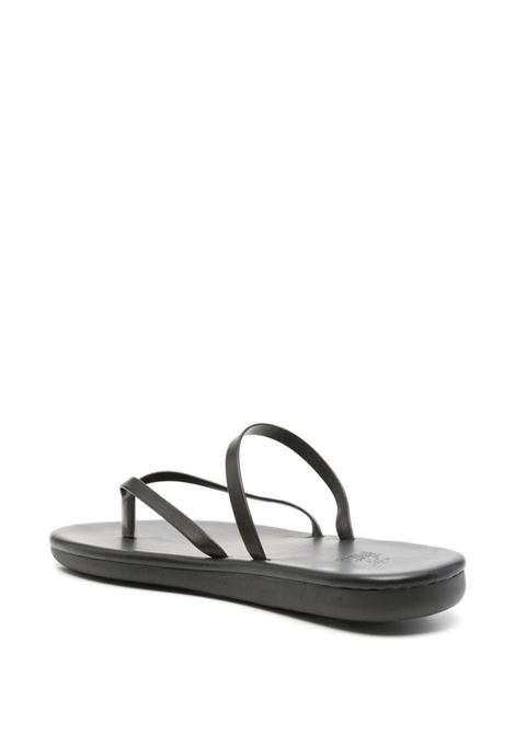 Black flip flop slides - women ANCIENT GREEK SANDALS | 102411051BLK