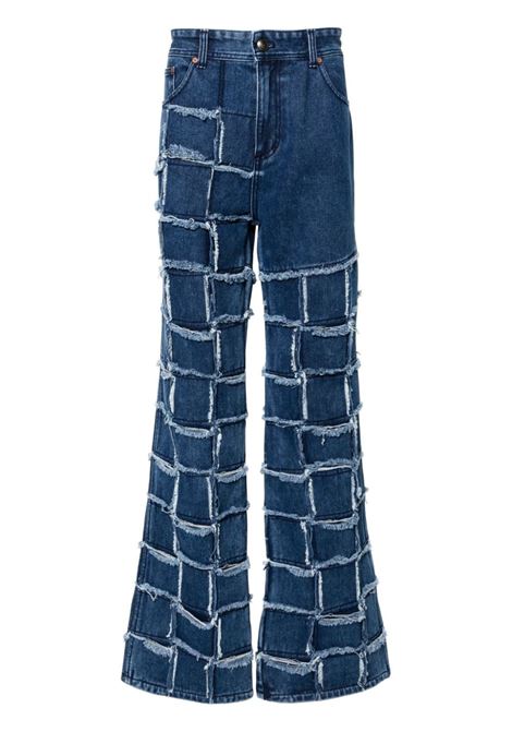 Blue New Patchwork mid-rise wide-leg jeans Anderson Bell - unisex