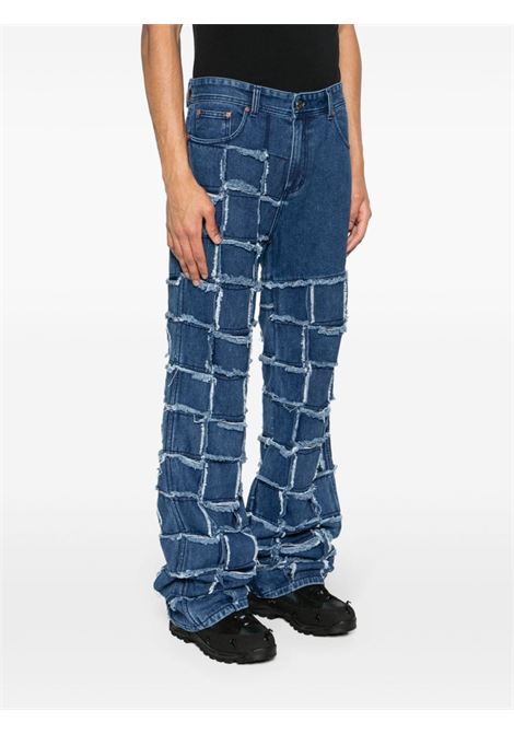 Blue New Patchwork mid-rise wide-leg jeans Anderson Bell - unisex ANDERSSON BELL | APA726MWSHBL