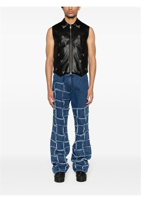 Blue New Patchwork mid-rise wide-leg jeans Anderson Bell - unisex ANDERSSON BELL | APA726MWSHBL