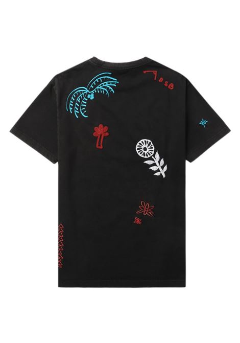 Black embroidered T-shirt - unisex ANDERSSON BELL | ATB1088UBLK