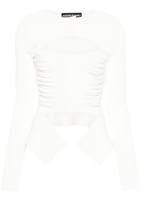 White cut-out detail top - women ANDREADAMO | ADPS24CA027513720474