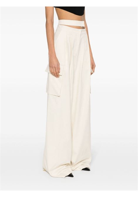 White high-waist wide-leg trousers - women ANDREADAMO | ADPS24PA047591690474