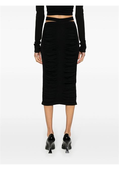Black X Ray knitted midi skirt - women ANDREADAMO | ADPS24SK127513720372