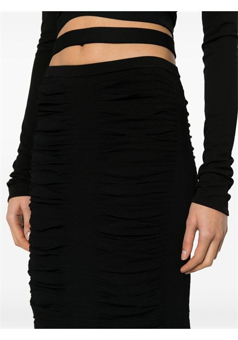 Black X Ray knitted midi skirt - women ANDREADAMO | ADPS24SK127513720372