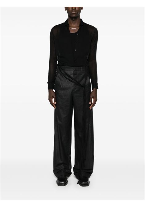 Black Leon Comfort straight-leg trousers Ann Demeulemeester - men ANN DEMEULEMEESTER | 2301MTR03FA252099