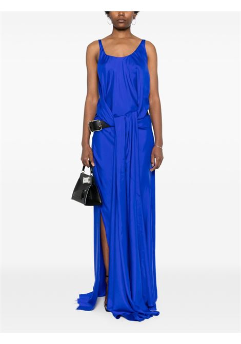 Blue Ima asymmetric silk dress Ann Demeulemeester - women ANN DEMEULEMEESTER | 2401WDR20FA417057