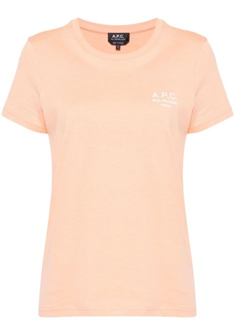 T-shirt con ricamo Raymond in arncione - donna A.P.C. | COEZCF26848EAD