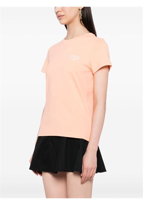 Orange Raymond logo-embroidered T-shirt - women A.P.C. | COEZCF26848EAD