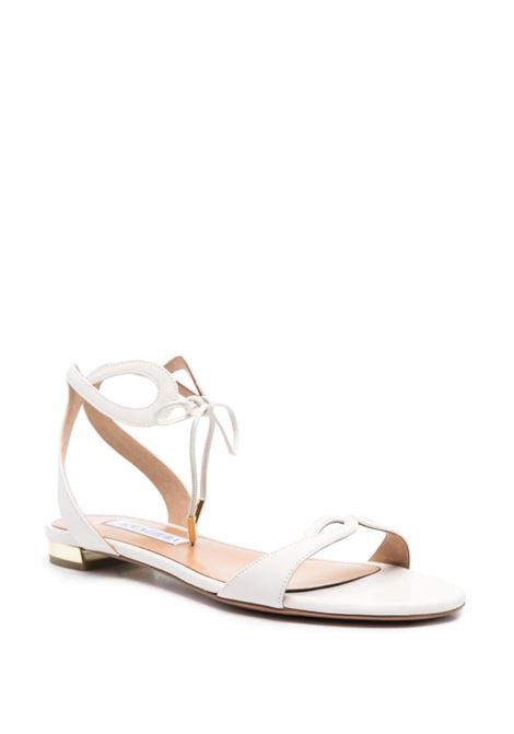 White Tessa flat sandals Aquazzura - women AQUAZZURA | TSAFLAS0NAPFFF