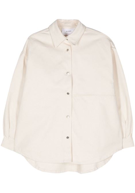 White Glaze Oversized shirt jacket - women