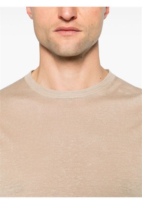 T-shirt a maglia fine in beige - uomo BALLANTYNE | B2W02514L1414075