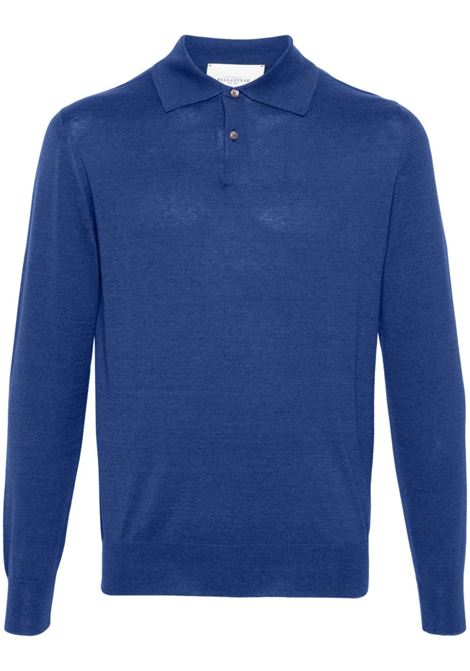 Polo in maglia fine in blu di BALLANTYNE - uomo BALLANTYNE | B2W07314S0613940