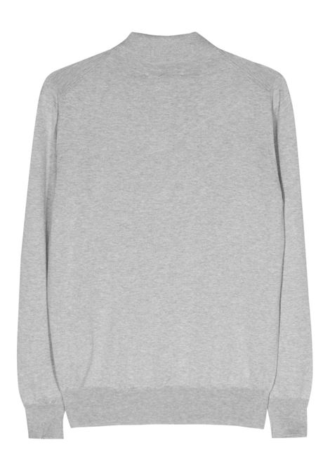 Light grey m?lange-effect knitted polo Ballantyne - men BALLANTYNE | B2W07314S0615123