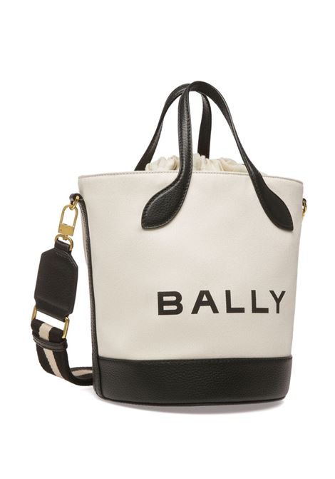 Black and beige logo-plaque tote bag - women BALLY | WAU00ZCV034I182O