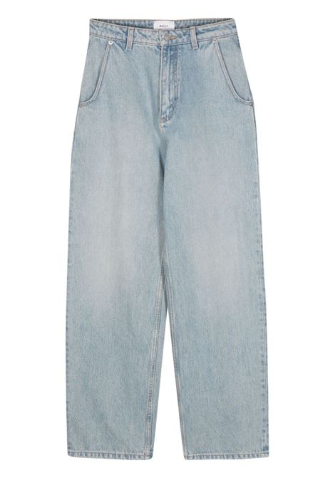 Light blue logo-patch straight-leg jeans - women BALLY | WTR01SCO276U527