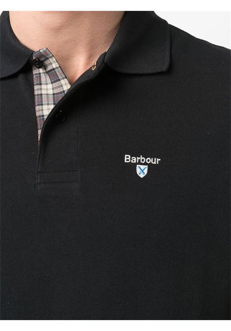 Black logo embroidered polo shirt - men BARBOUR | MML0012BK11