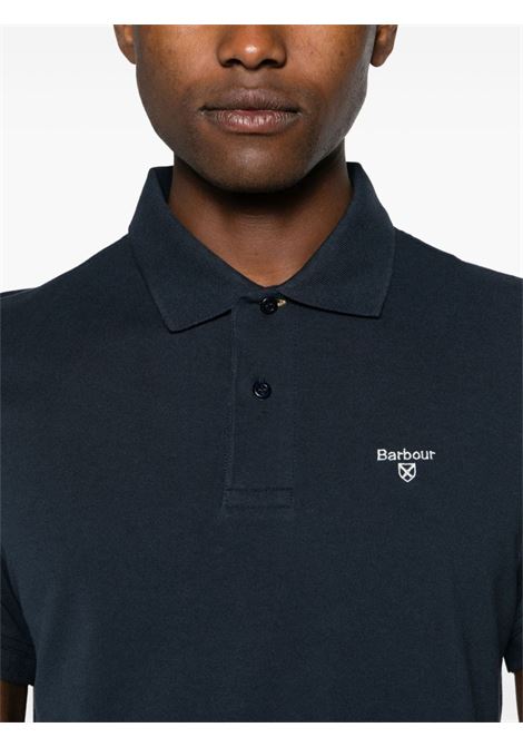 Blue logo-embroidered polo shirt - men BARBOUR | MML1367NY31