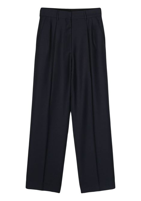 Blue navy pleated tailored trousers ? women  BLAZÉ MILANO | MPA01ESSE0660002