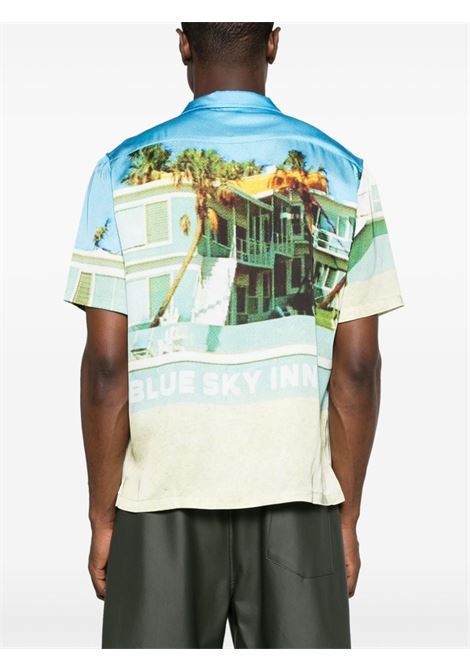 Multicolour photograph-print satin shirt BLUE SKY INN - men BLUE SKY INN | BS2304SH102BCD