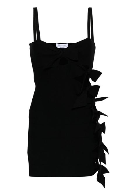 Black bow-embellished cut-out minidress ? women