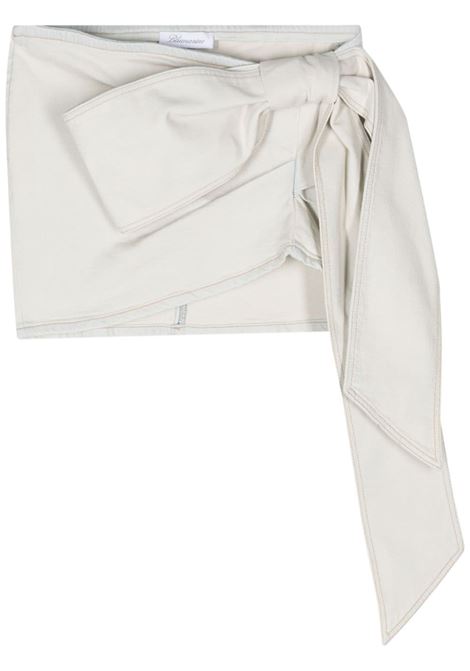 Minigonna asimmetrica con fiocco in bianco - donna BLUMARINE | 2J117AD06C1