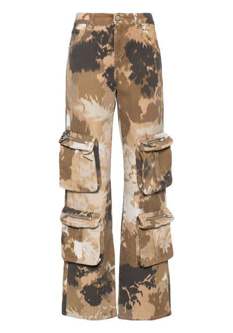 Cargo Chiné con stampa camouflage in marrone - donna