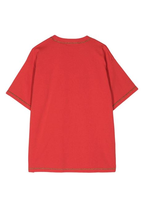 T-shirt con ricamo in rosso di Bode - uomo BODE | MRS24CS020RD