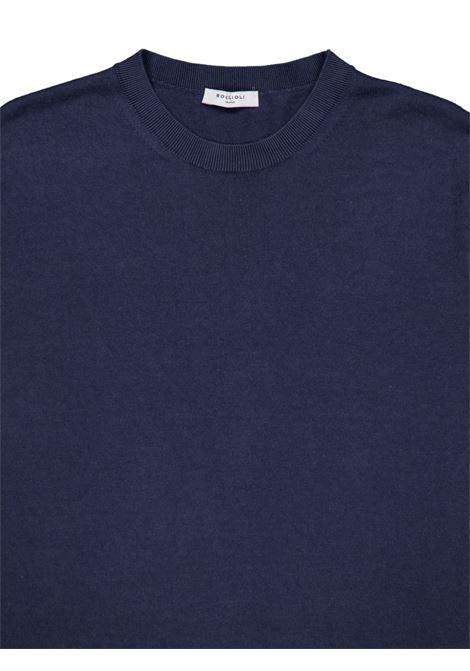 Blue crew-neck blend T-shirt Boglioli - men BOGLIOLI | 91555SA08060793