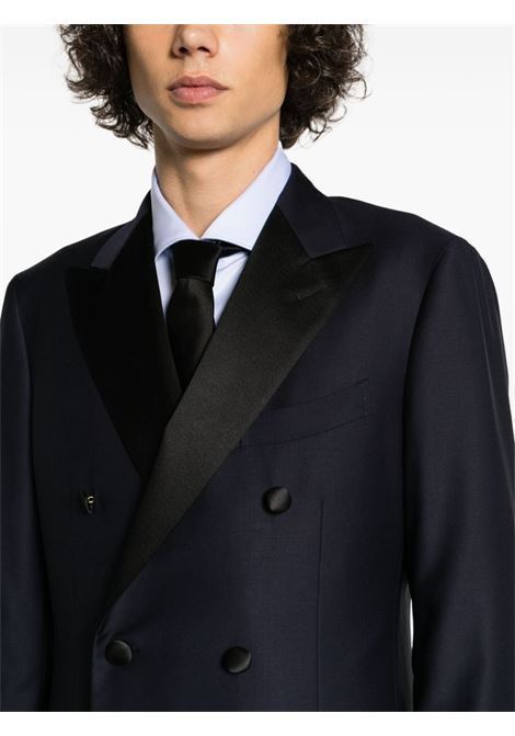 Blue satin-trim tuxedo suit - men  BOGLIOLI | Y74T2ASA00010790