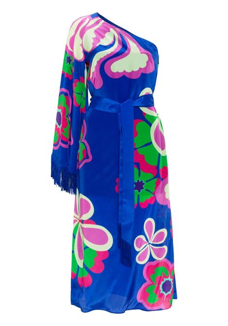 Multicolored Aubrey one-shoulder midi dress - women BORGO DE NOR | AUBREYBL