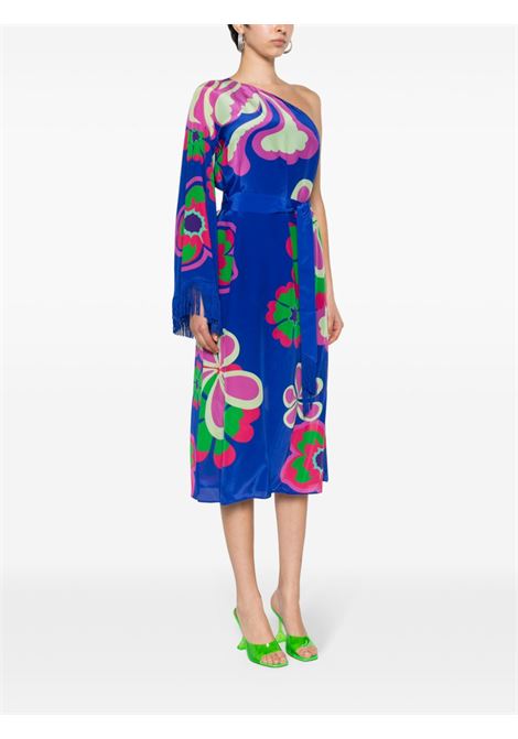 Multicolored Aubrey one-shoulder midi dress - women BORGO DE NOR | AUBREYBL