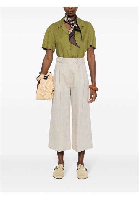 Beige Audrey cropped trousers - women BRIGLIA 1949 | AUDREYW32410100043
