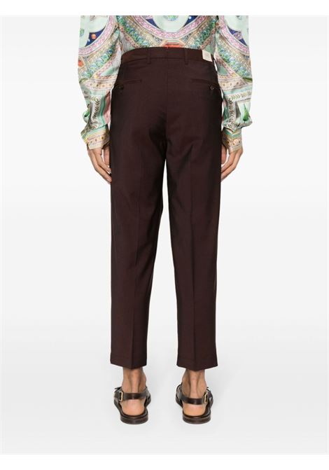 Brown pleat-detail trousers - men BRIGLIA 1949 | PORTOBELLOS32410800056